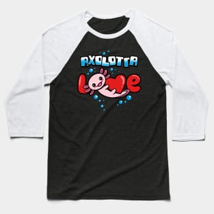 Funny Cute Kawaii Axolotl Valentine Lovers Cute Axolotl Meme Baseball T-Shirt